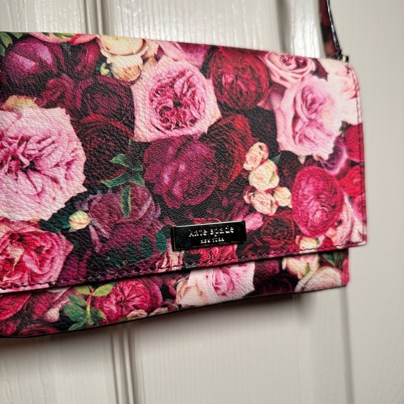 Kate Spade Pink and Red Floral Crossbody Bag NEW - Picture 3 of 12
